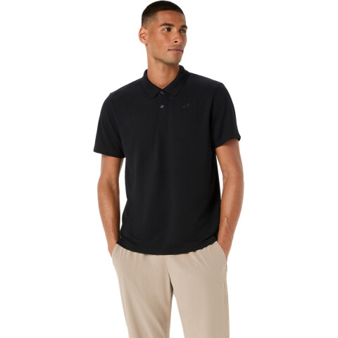 Polos Training Asics Cotton Blend Polo-Shirt Hombre Performance Black