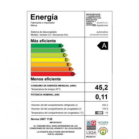 Heladera French Door 646 Lts General Electric GFO26JSPFFS Heladera French Door 646 Lts General Electric GFO26JSPFFS