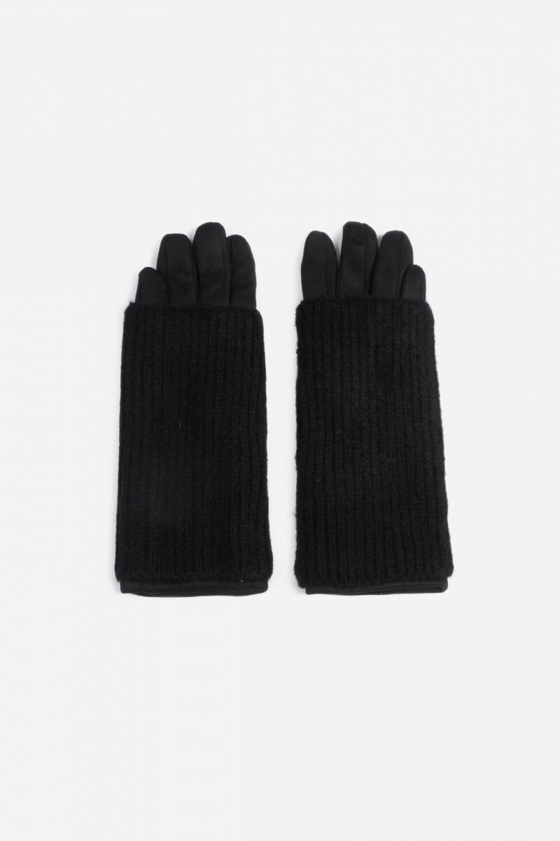 Guantes combinados negro