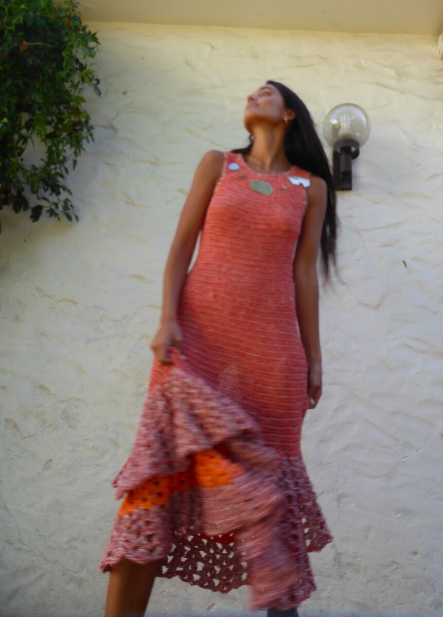 Gala Crochet Dress - Salmón 