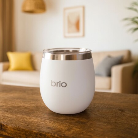 MATE CON TAPA ACERO INOX BLANCO Blanco