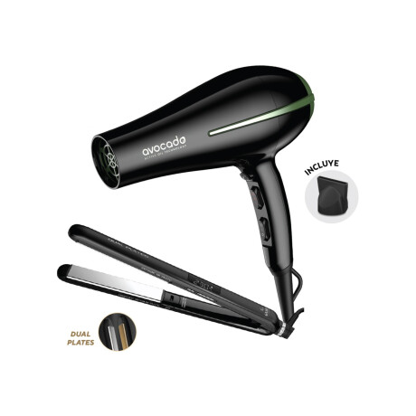 Combo Gama Secador Bora Avocado + Planchita CP14 Negro