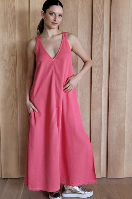 Vestido Laguna Lino Coral