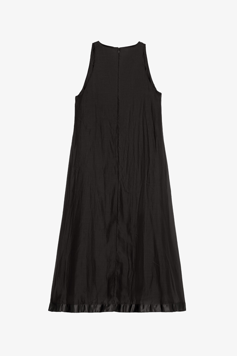 VESTIDO ARRUGADO Negro