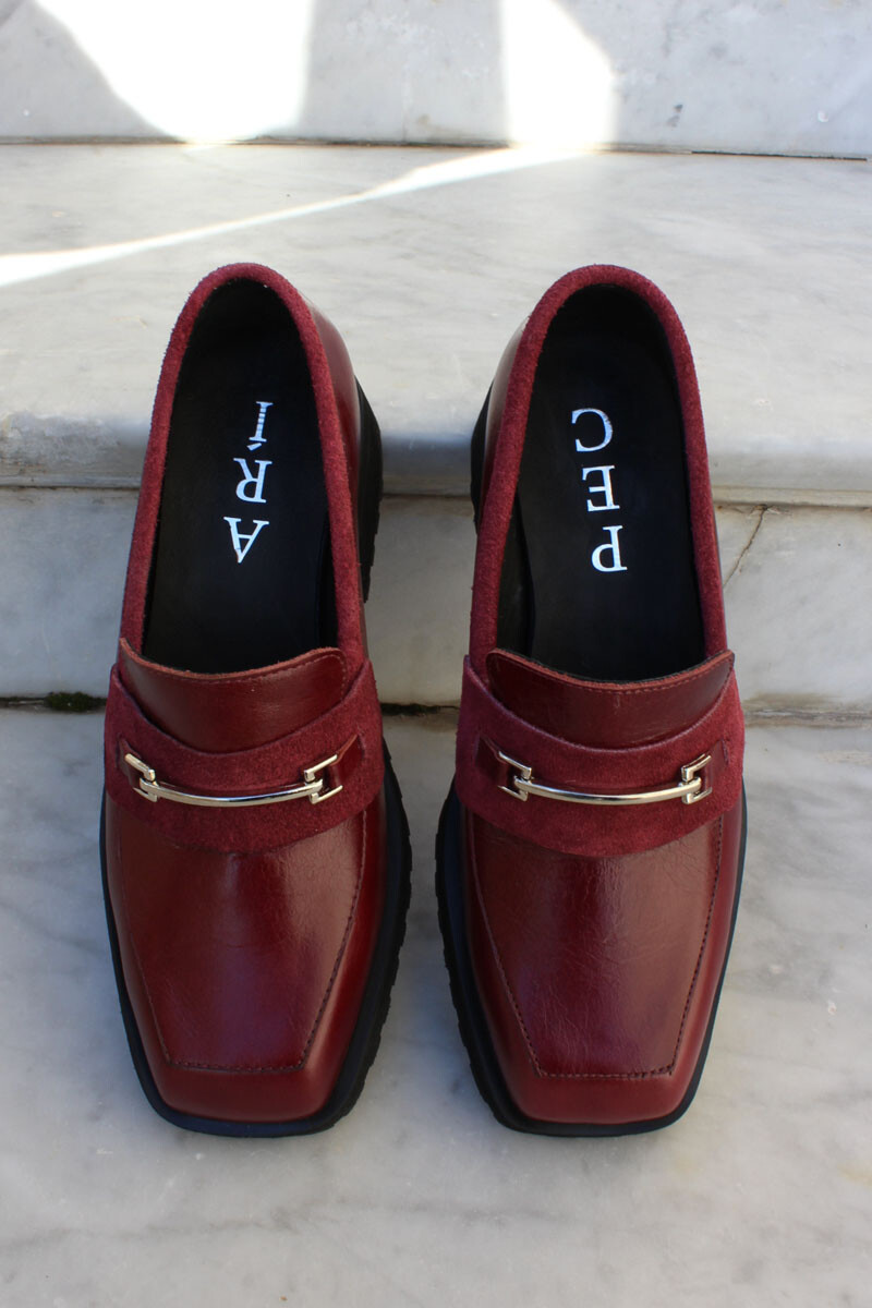 Mocasin mara Bordeaux