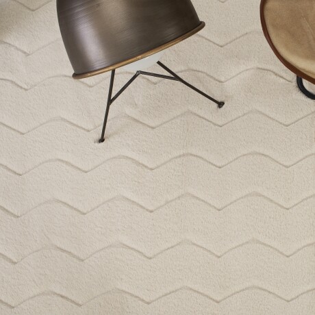 ALFOMBRA POLIESTER NATURAL-BEIGE ZIGZAG