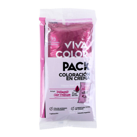 TINTA VIVA COLOR PACK 9.3 RUBIO DORADO EXTRA CLARO TINTA VIVA COLOR PACK 9.3 RUBIO DORADO EXTRA CLARO