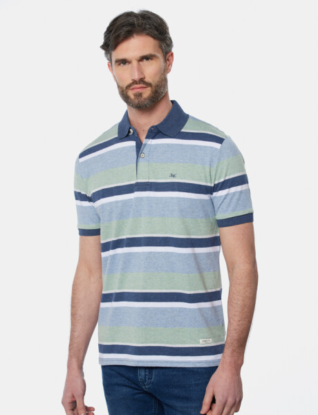 REMERA POLO JERSEY RAYADA Verde