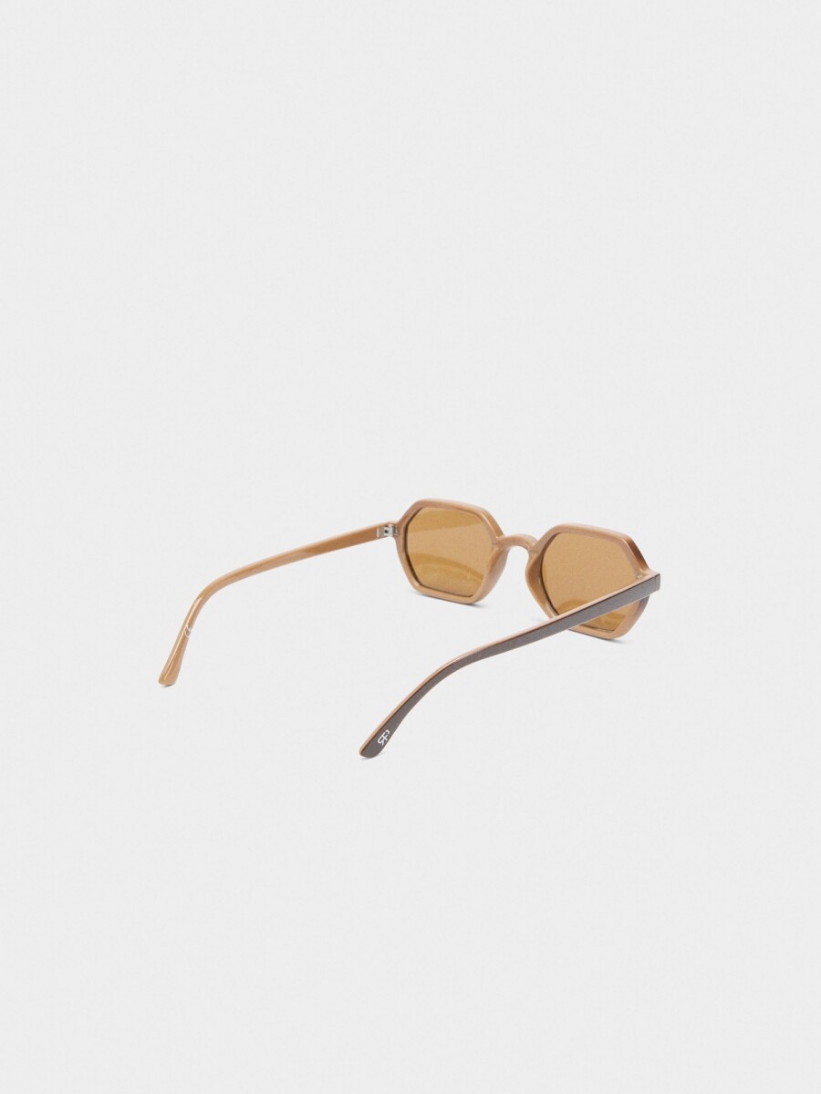 Gafas De Sol Hexagonales marron