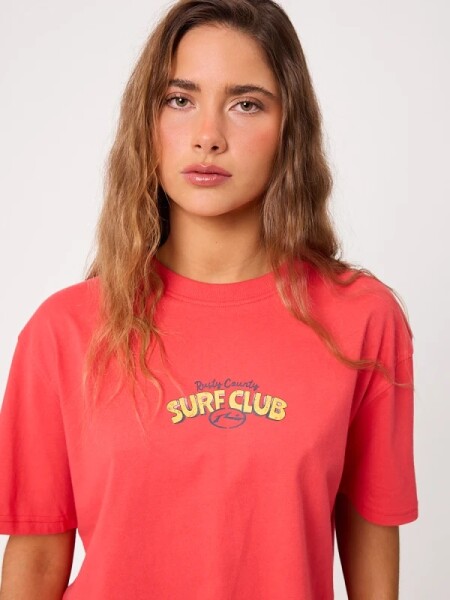 T-SHIRT RUSTY DOBI ROJO