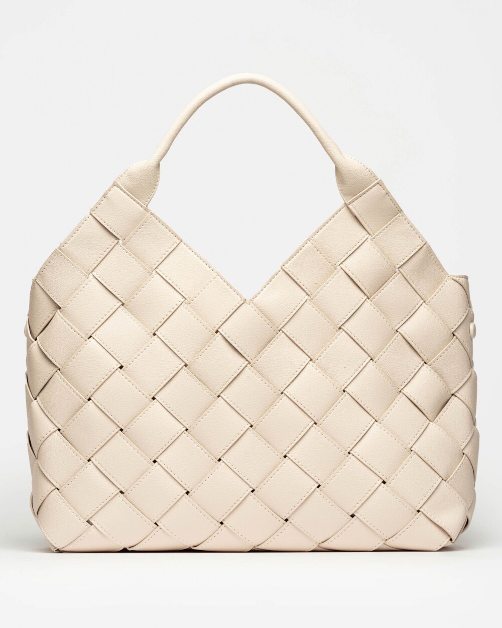 Shopper Rivera en efecto cuero graneado Natural