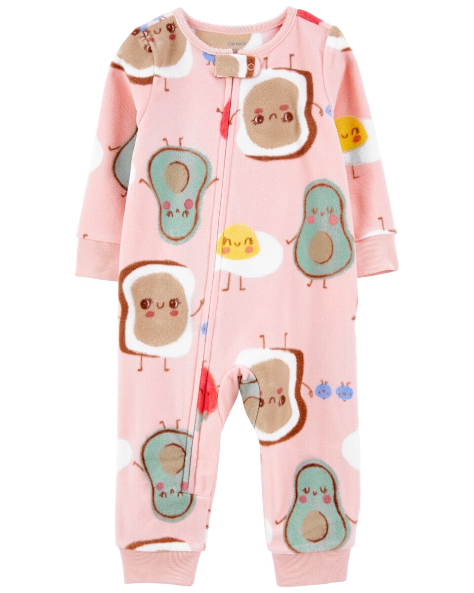 Pijama una pieza de micropolar diseño desayuno 