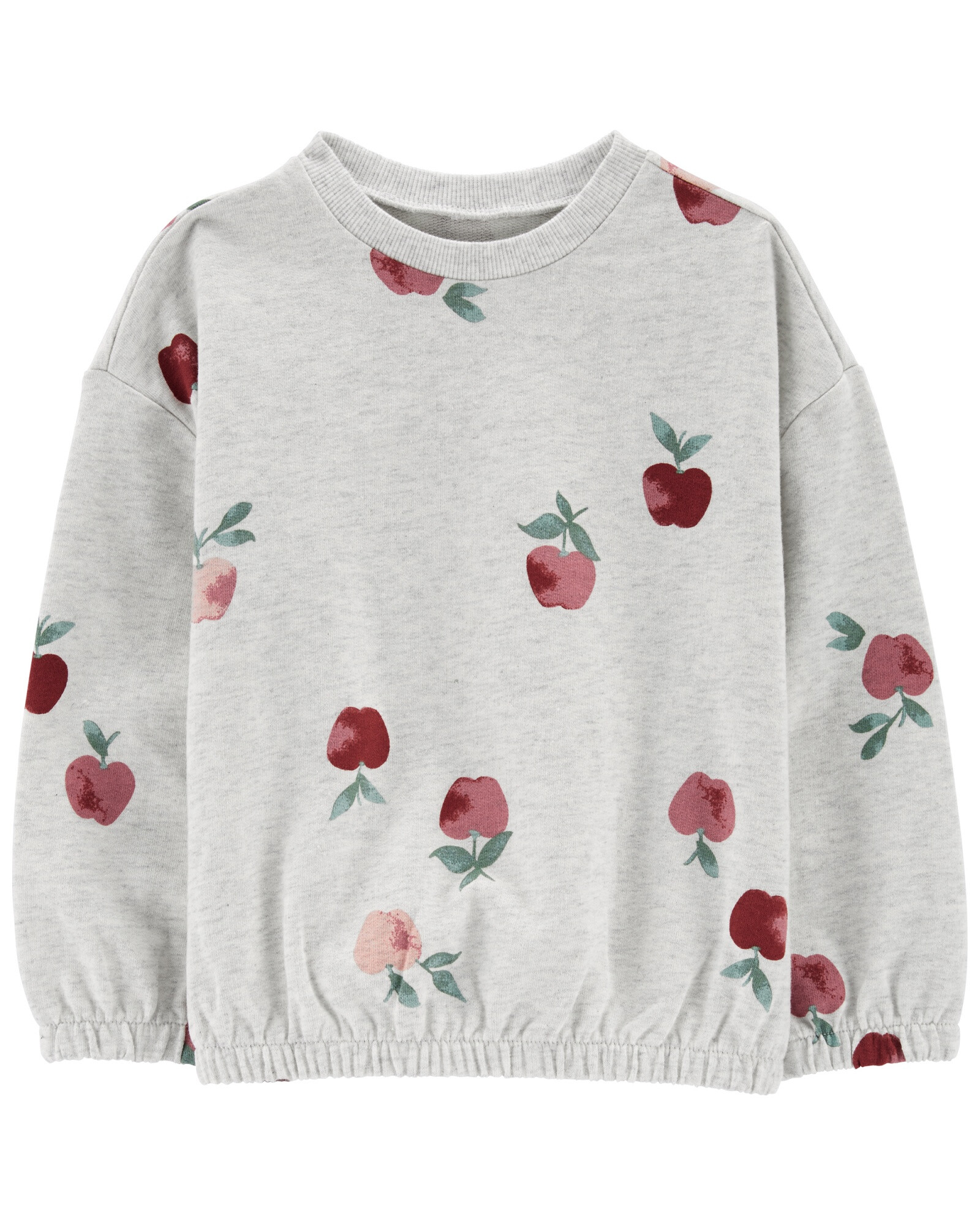 Buzo de algodón con felpa diseño manzanas 0