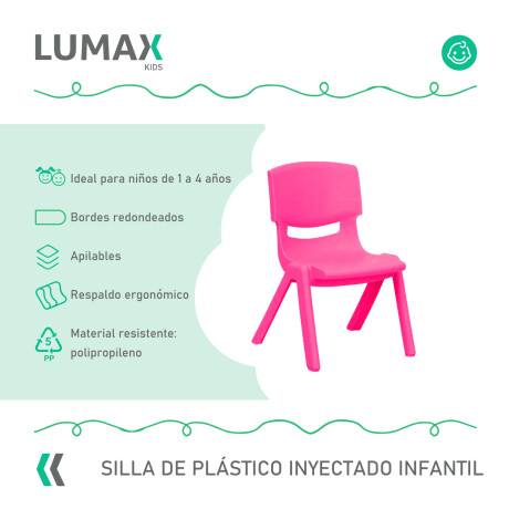 Silla para niños en plástico inyectado colores Fucsia