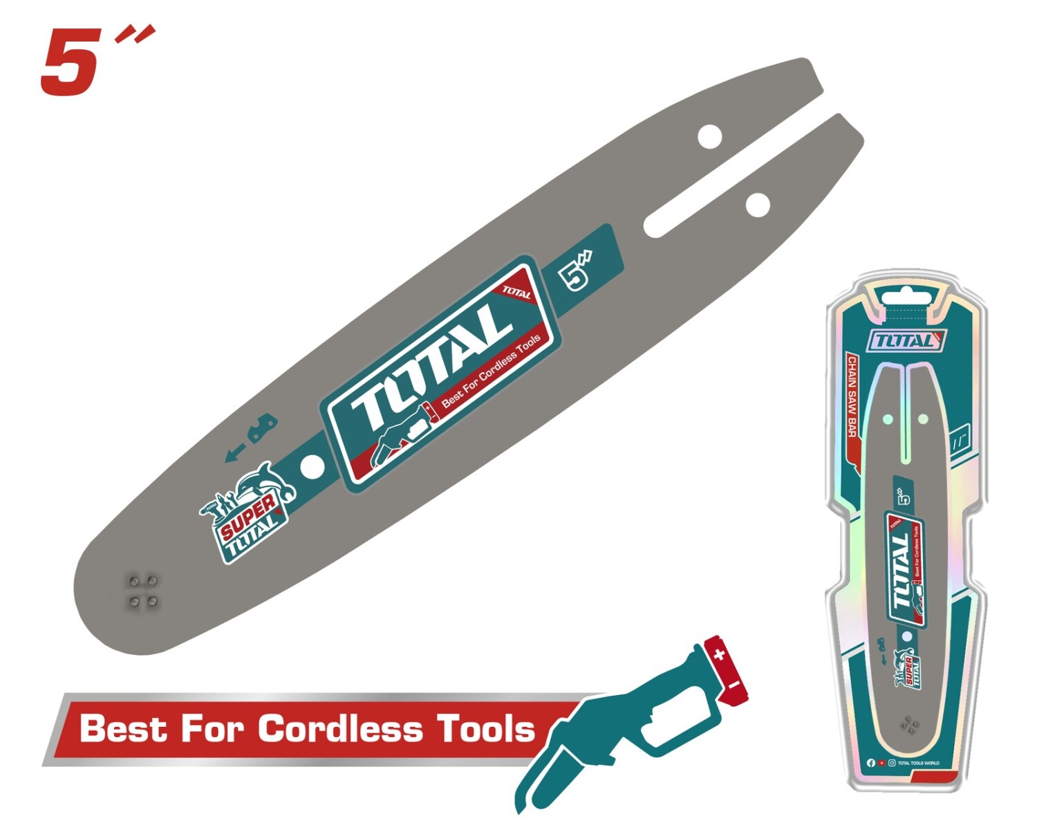 Espada de 5" para mini motosierra total TGTSB50501 