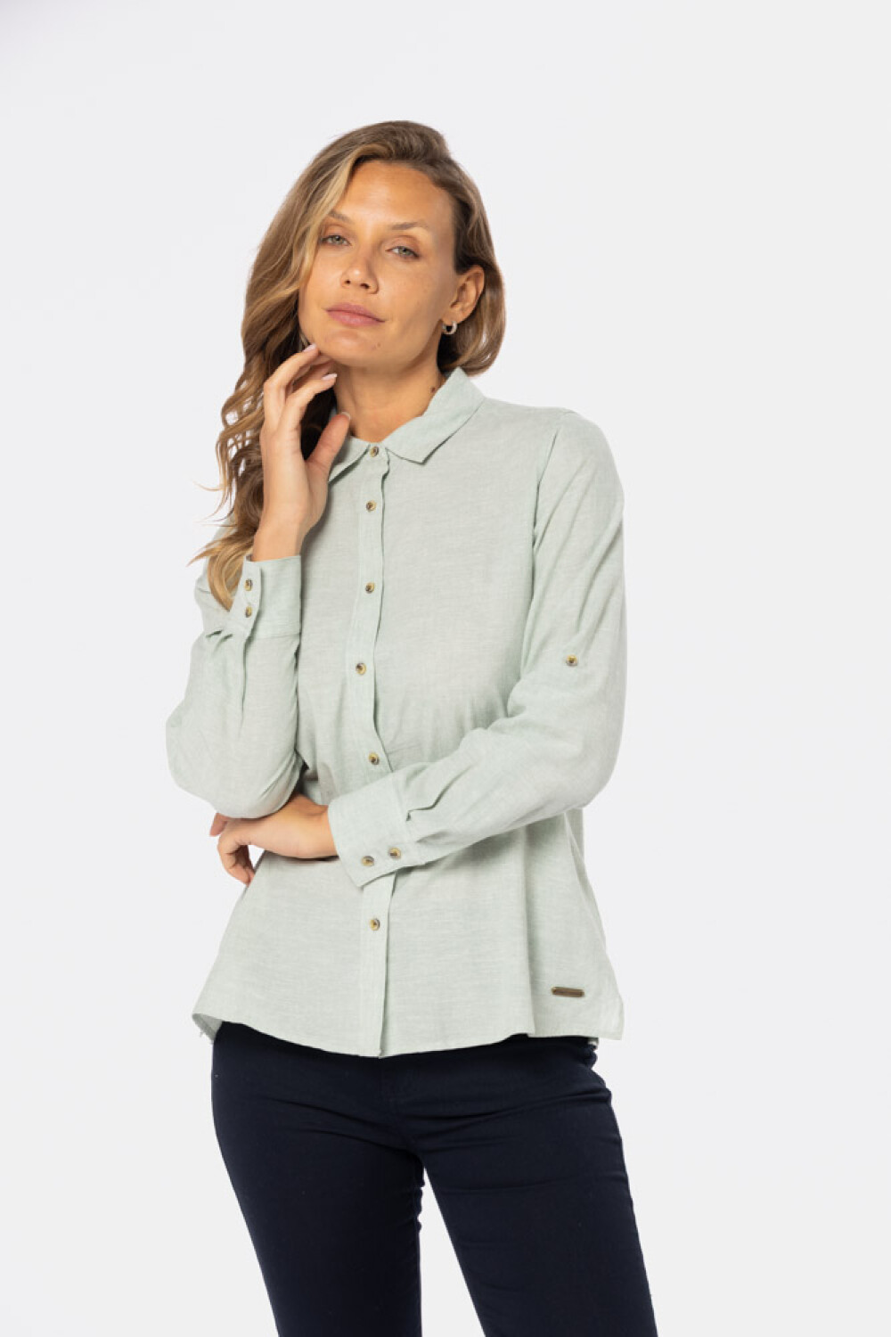 CAMISA DE LINO Verde