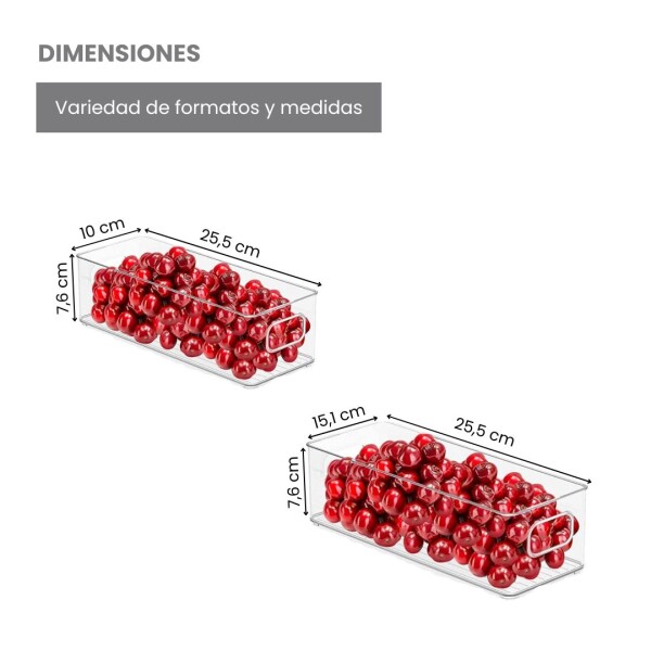 Set de 8 Cestos Organizadores Transparentes IMBACK – Apilables Multiuso Cocina Set de 8 Cestos Organizadores Transparentes IMBACK – Apilables Multiuso Cocina
