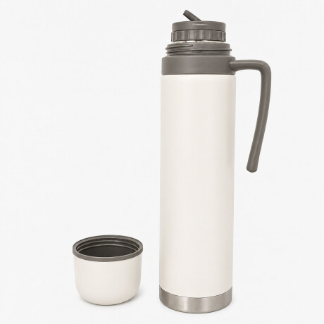 Termo Ac. Inox 0,50Lts Manija Pico Cebador Paris Comet Blanco