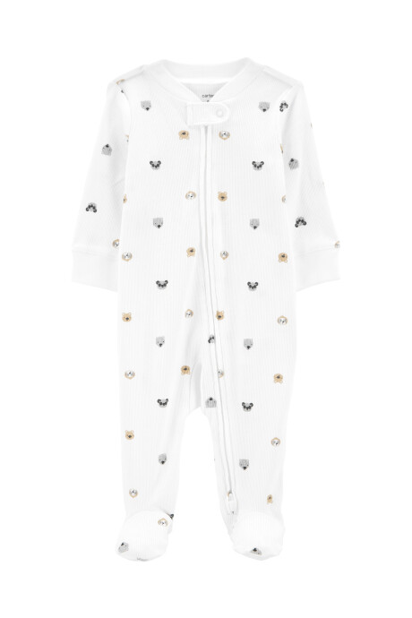 Pijama una pieza de algodón, con pie, diseño animales Pijama una pieza de algodón, con pie, diseño animales