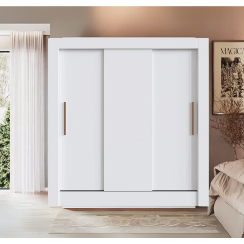 Placard Ropero 3 Puertas Corredizas Dormitorio Blanco
