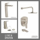 JUEGO DE GRIFERIA COMPLETO FV EPUYEN BRUSHED NICKEL GRIS-BRUSHED NICKEL