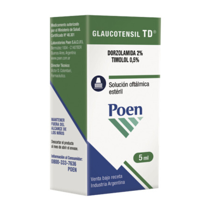 GLAUCOTENSIL TD GOTAS FRASCO X 5 ML. única