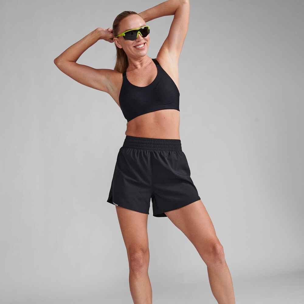 Aero Medium Impact Bra - Mujer Black/black