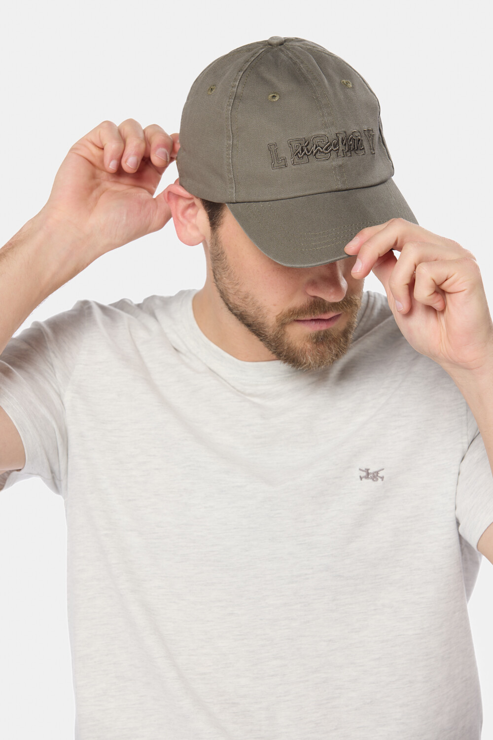 GORRO VISERA DE LONA BORDADO Verde