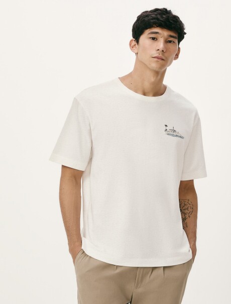 CAMISETAS MANGA CORTA CON ESTAMPA BEIGE