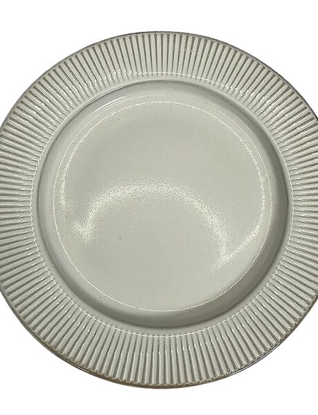 PLATO DE MESA D27CM BLANCO C/BORDE MARRON PLATO DE MESA D27CM BLANCO C/BORDE MARRON