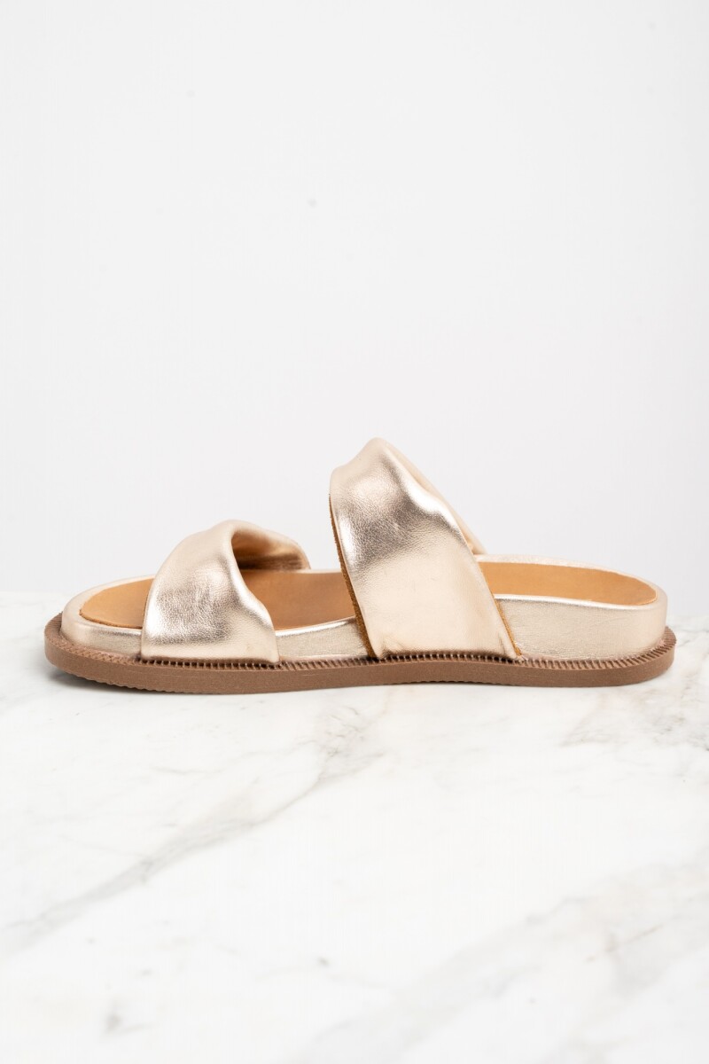 Sandalia Cuero Combinada Camel