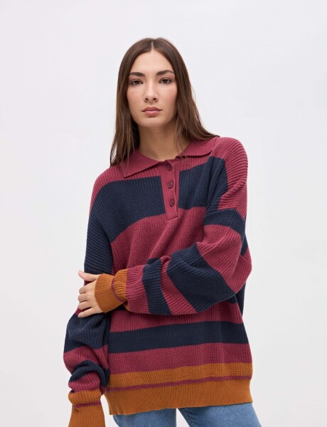 Buzo punto Pemma Burugundy