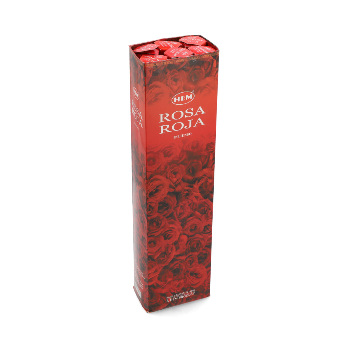 INCIENSO HEM HEXAGONAL LARGA CAJA X6 - Rosa Roja 