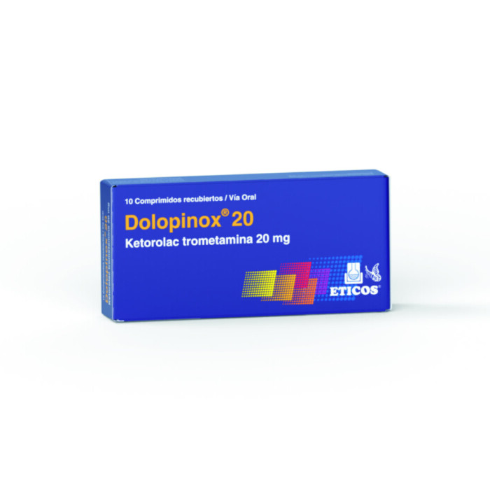 DOLOPINOX 20 MG CJ X 10 COMP. REC. única