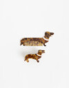 Accesorios Pelo Set Varios Set De Broche Y Peine Perro Salchicha - Marron Carey