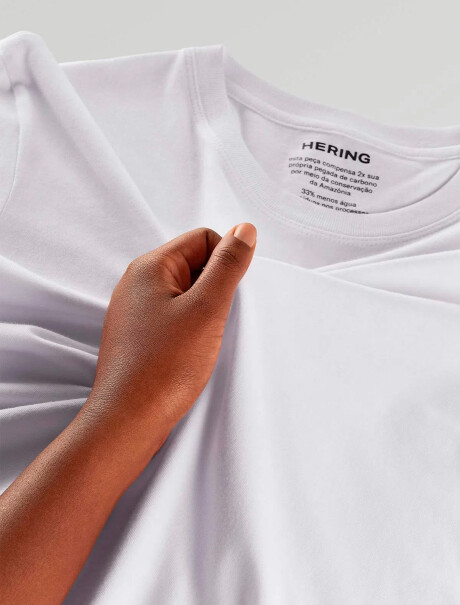 CAMISETAS BÁSICAS REGULAR WORLD BLANCO