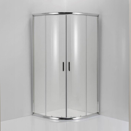 Mampara de Vidrio 8mm con Perfiles de Aluminio 90x90x200 cm GRIS