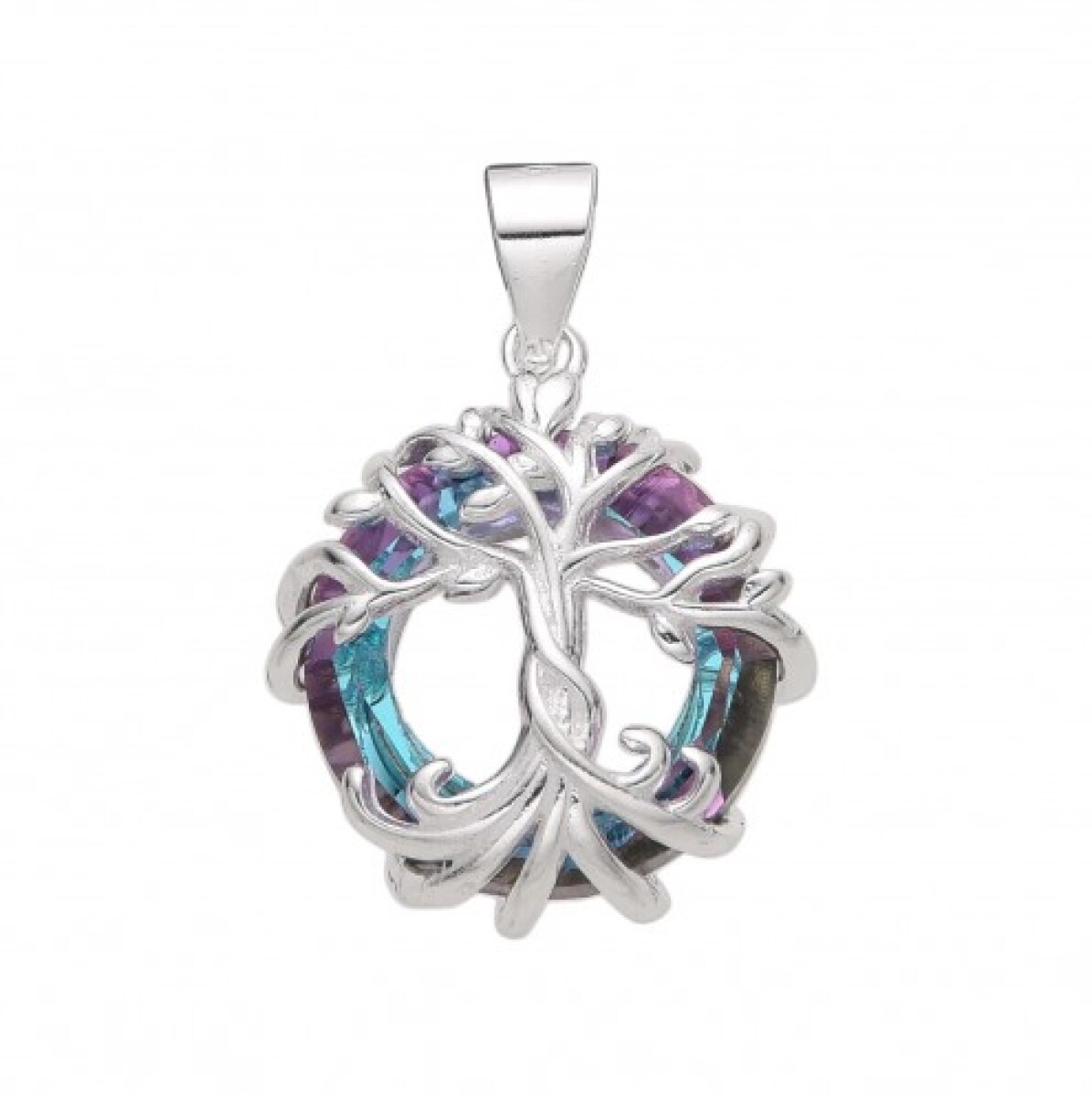 Dije de plata 925 con cristal, ÁRBOL DE LA VIDA. 