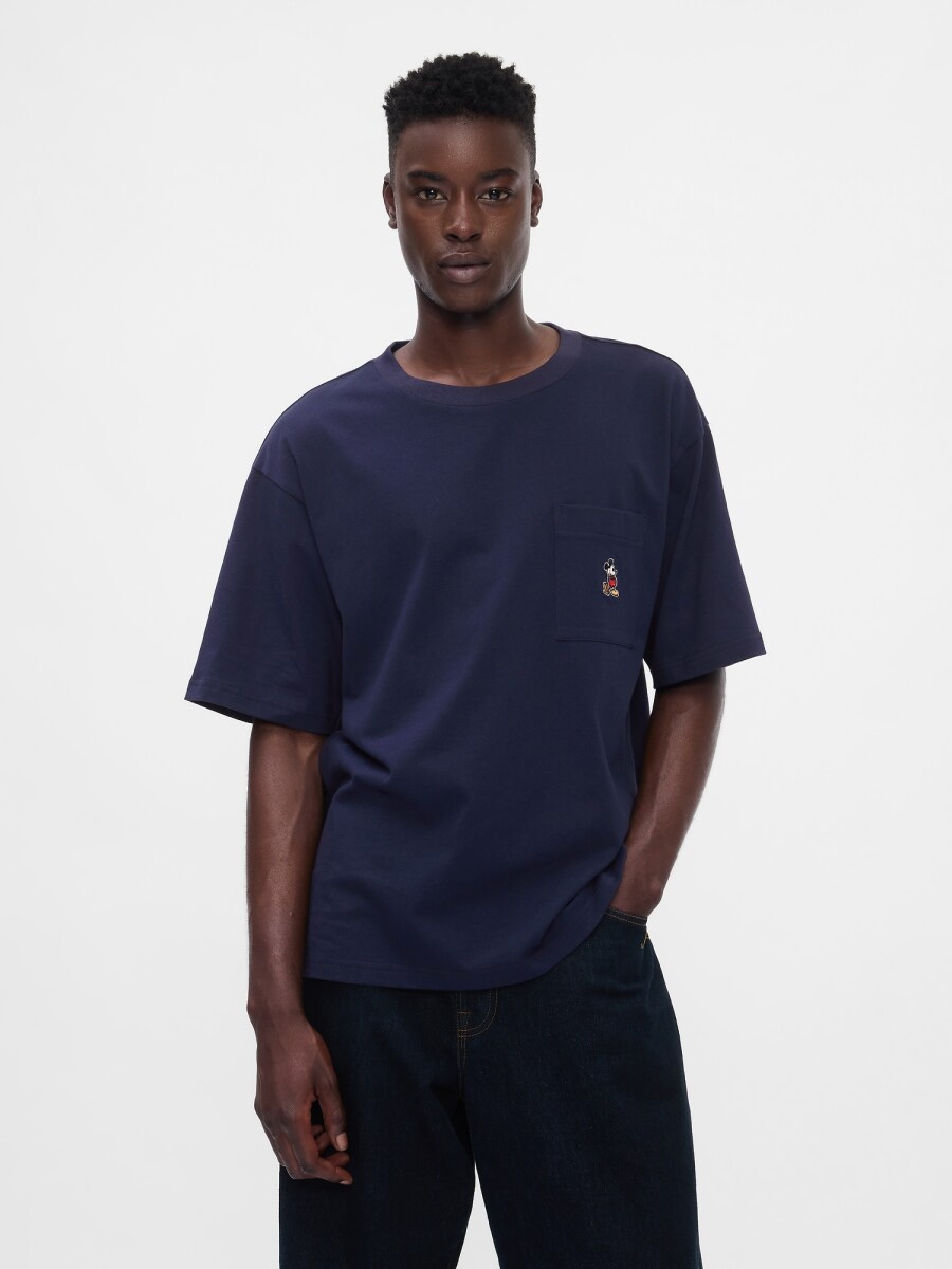 Remera Con Bolsillo Disney Hombre - Navy Uniform 