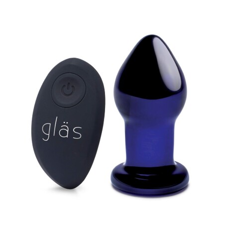 Plug Anal Vibrador Vidrio con Control Glas Plug Anal Vibrador Vidrio con Control Glas