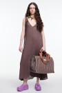 VESTIDO ESCOTE V Marron