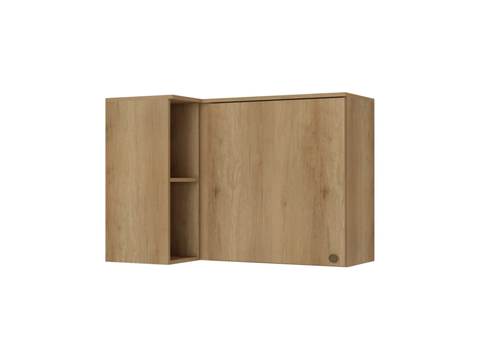 Aéreo Esquinero Modulado Cocina Finesse Capuccino C/Blanquecino 94 cms - Con Nicho 
