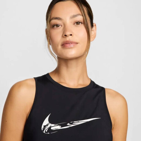 Remera Nike One Swoosh Hbr Dri-Fit Tanike de Mujer Negro