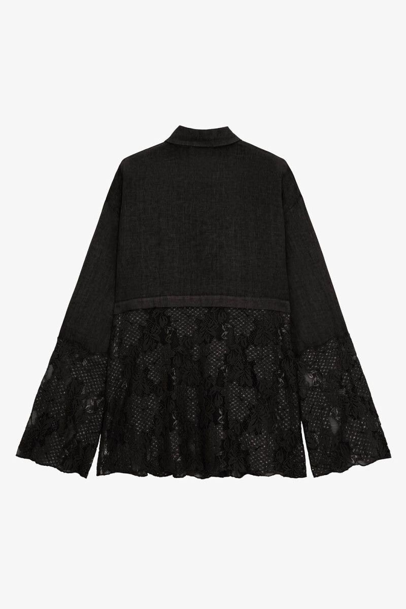 CAMISA ENCAJE Negro