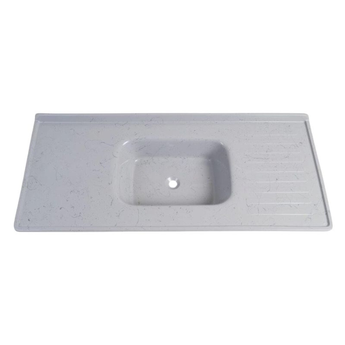 MESADA MARMOLINA 1.20 MT CON VALVULA PLASTICA - VETEADO GRIS 