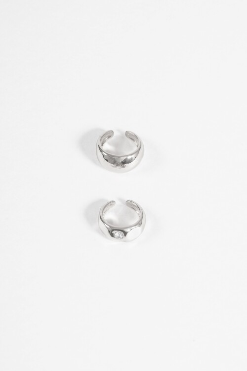 Anillo pie bold plateado