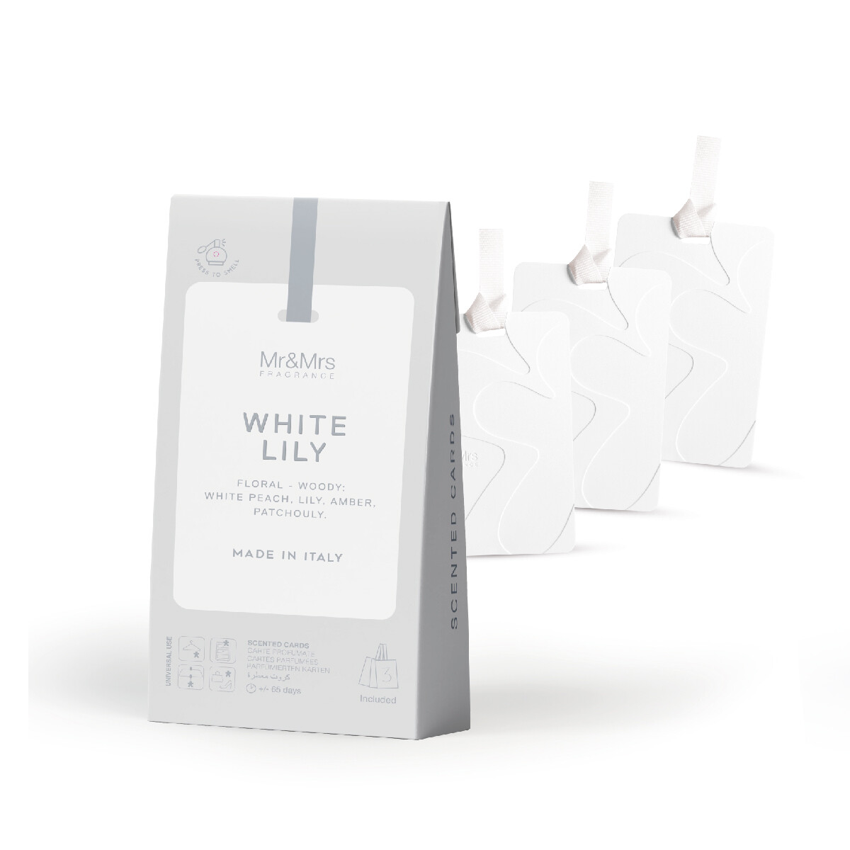 Scented Cards x3 White Lily