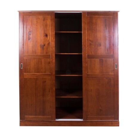 PLACARD CORREDIZO 3 PUERTAS MADERA MARRON AGATA