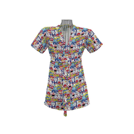 Bata de Baño Infantil Velour Sonic Talle P al G Multicolor