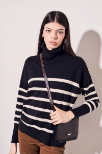 Polera Rayada Negro